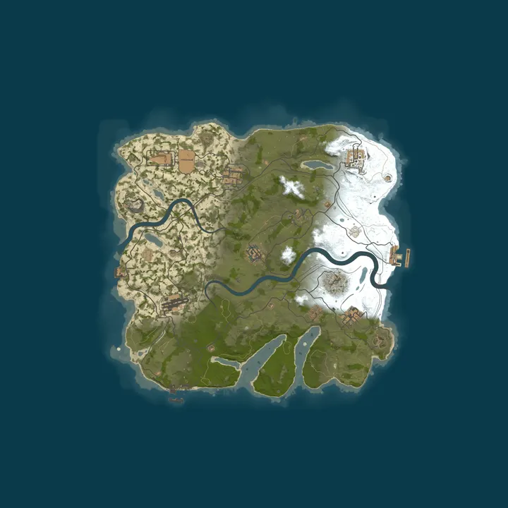 Map of [AU/NZ] NO LIFE RUST | SOLO/DUO ONLY | VANILLA | LOW UPKEEP