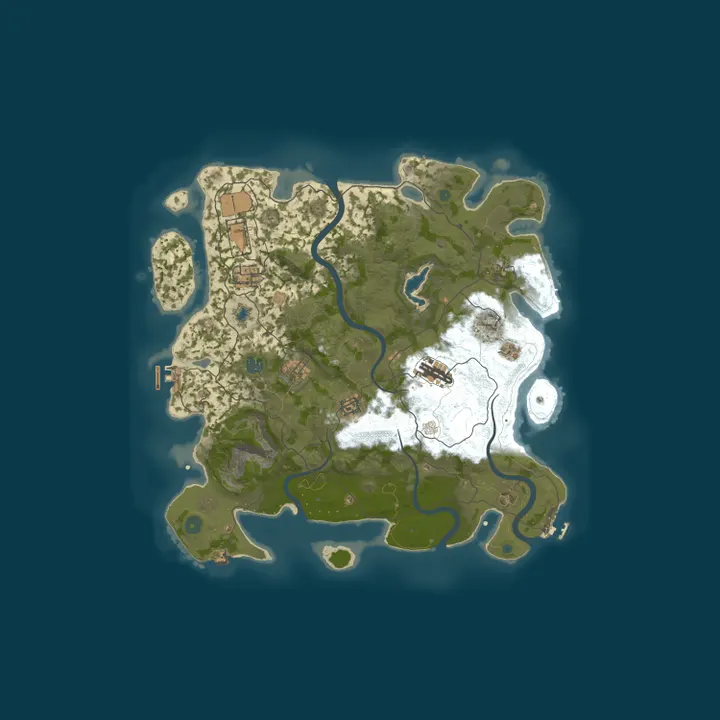 Map of RUSTWORLD.CC [AS] Hong Kong - Newbie Paradise | Monthly/PvE | W