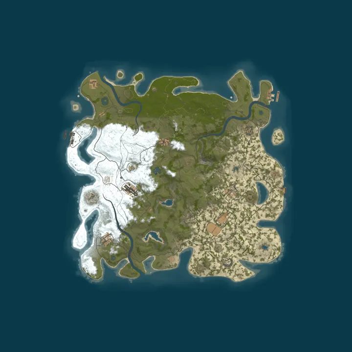 Map of RustGamingNation 500x PvE [Events|Purge|Zombies|SkillTree]