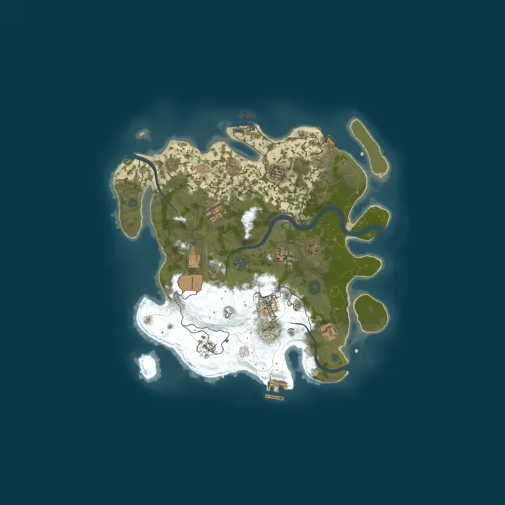 Map of [NA] Co-Z Rust 2x Monthly Vanilla+ Duo Server