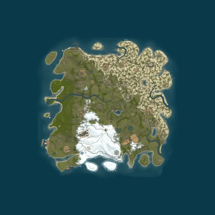 Map of Distorted - PVE 3X - Events and Raidable Bases - Biweekly