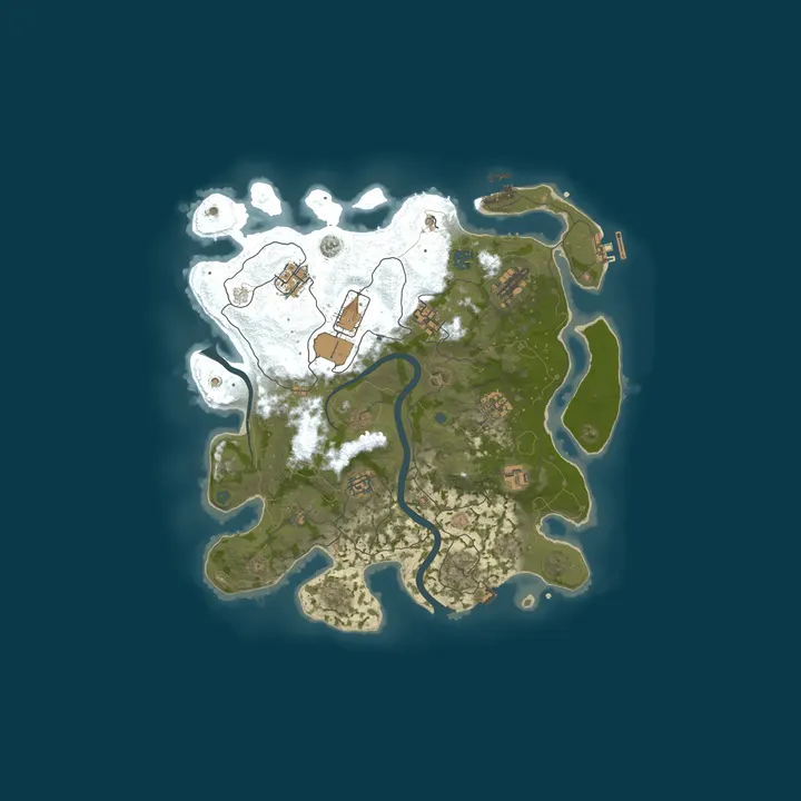 Map of Kinetic Hosting Rust Server