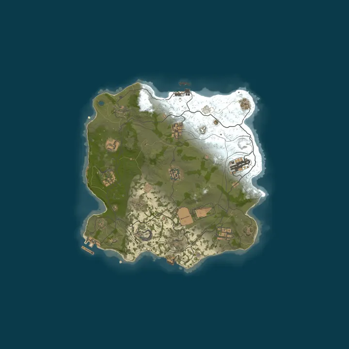 Map of Launch Your Private Rust Wipe Instantly - No Setup