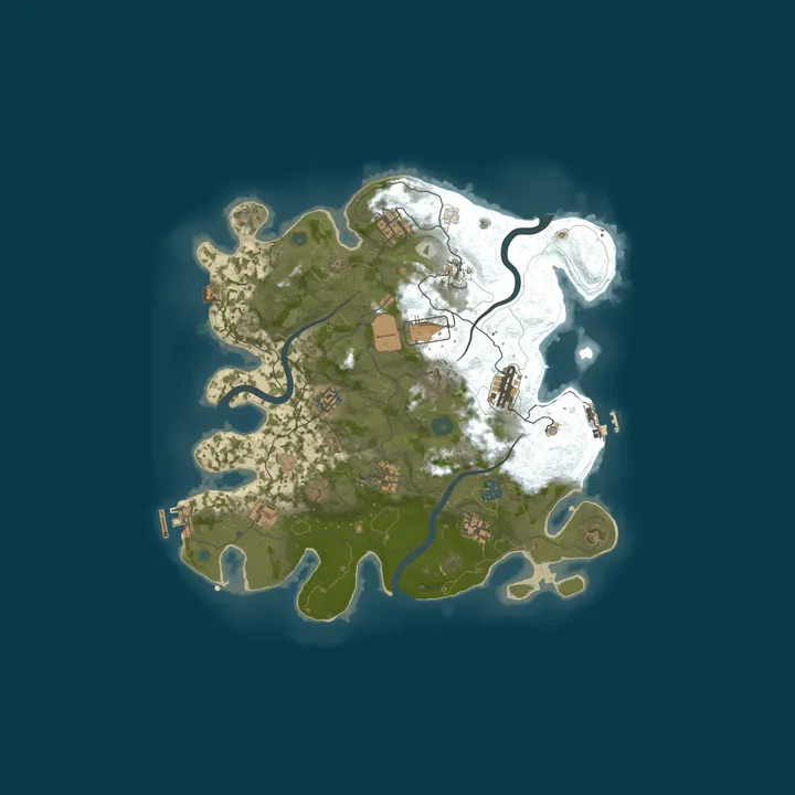 Map of A Shockbyte Rust Server