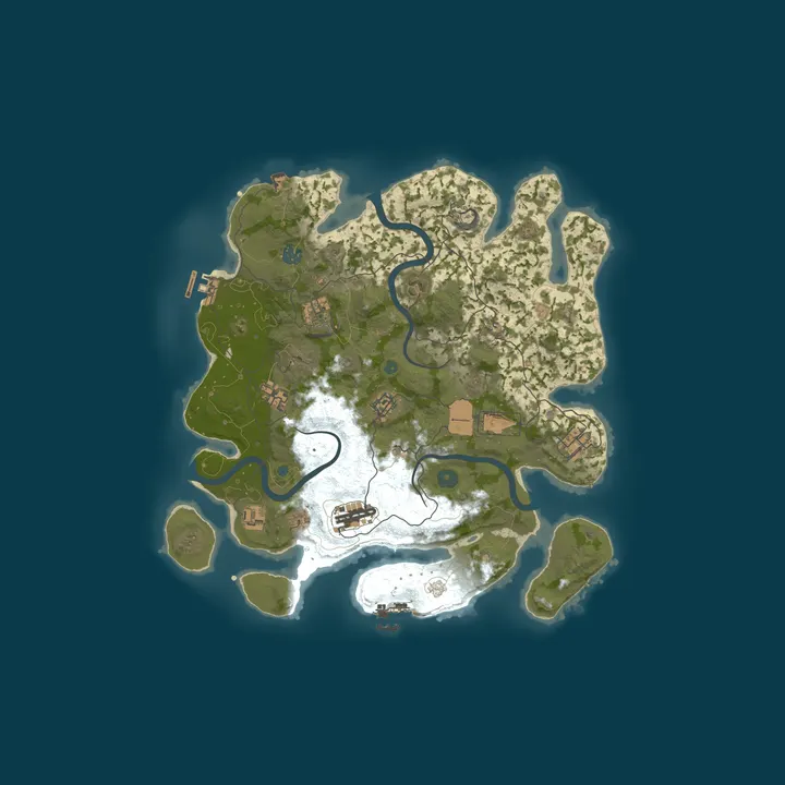 Map of A Shockbyte Rust Server
