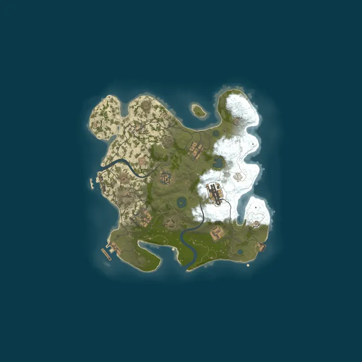 Map of A Shockbyte Rust Server