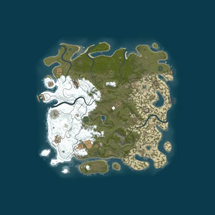 Map of Outlaw Ridge  | Solo / Duo  |  50% Upkeep | Map Wipe Thursdays 