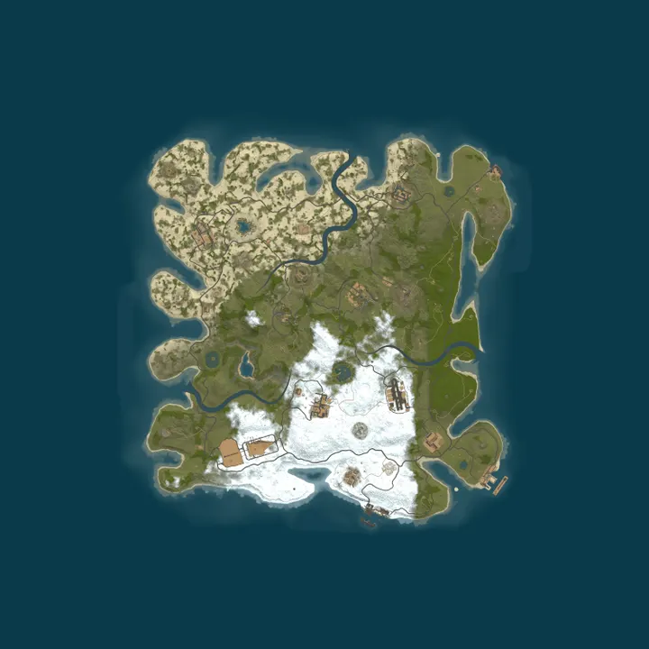Map of A Shockbyte Rust Server