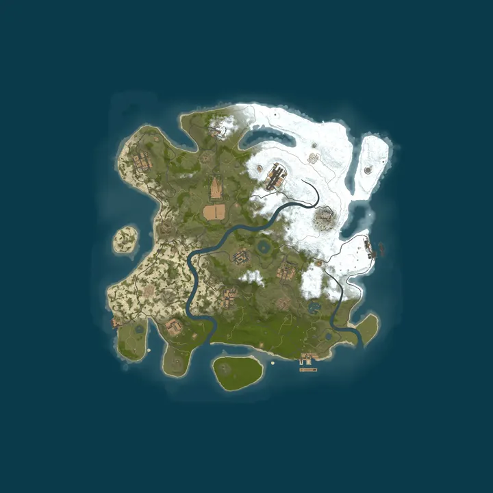 Map of A Shockbyte Rust Server