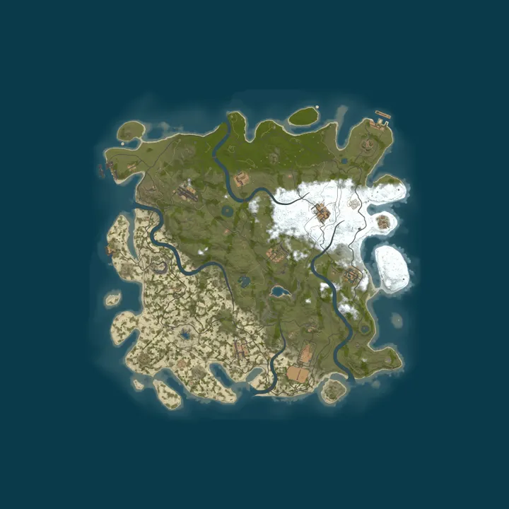 Map of RustMode PvE | 10/8 | No Tech Tree | Skills | Raids | Events
