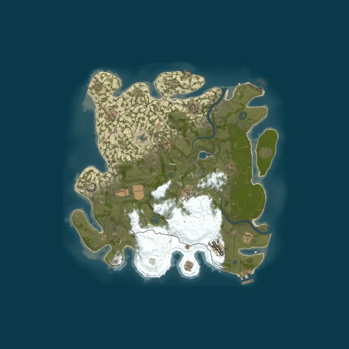 Map of ChillRust | No KOS | (Monuments PVP) | No Raid