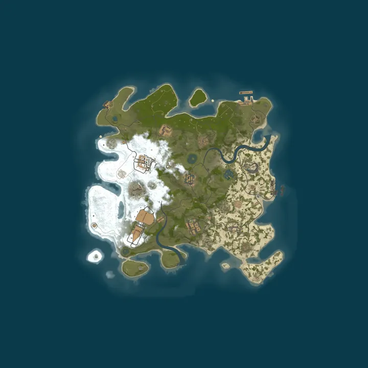 Map of [US] RustSlingers 3x | Solo/Duo/Trio | InstantSmelt | Monthly