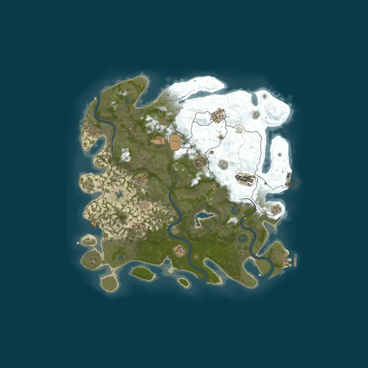 Map of A Shockbyte Rust Server