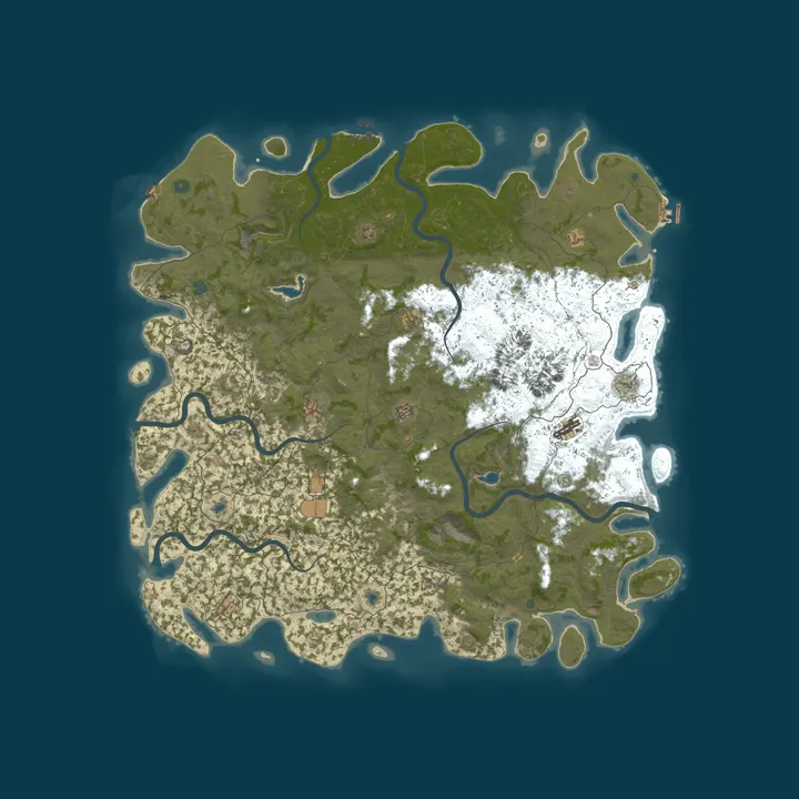 Map of Rust Zombies PvE | Monument PvP | 2x