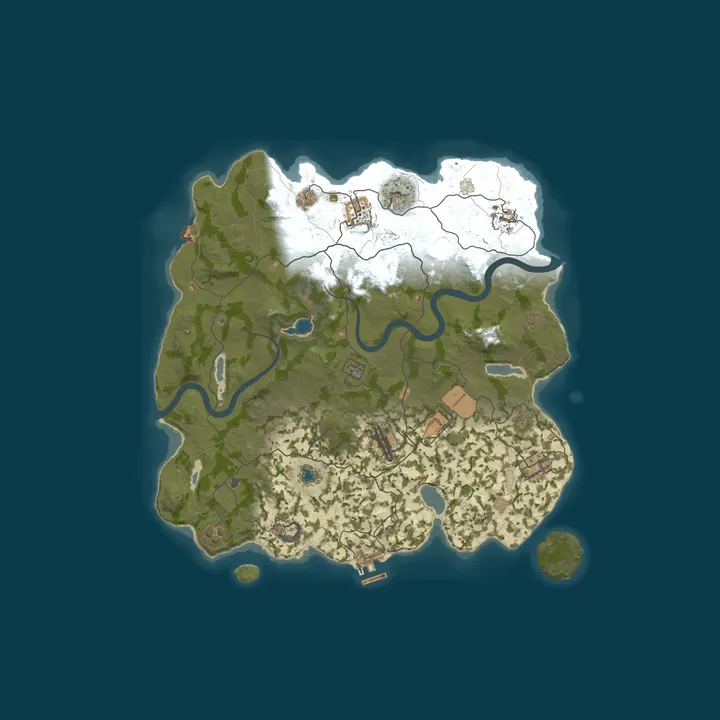 Map of ▶RUST RUSSIA MAX 3 [X5|BRO|TP|FPS+] WIPE 12.10◀