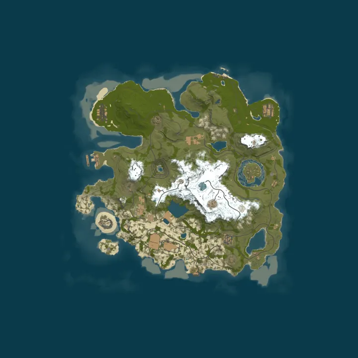 Map of EvilIsland-PVE-Custom-[Скилы|X1-X10|Рейд дома|Кв