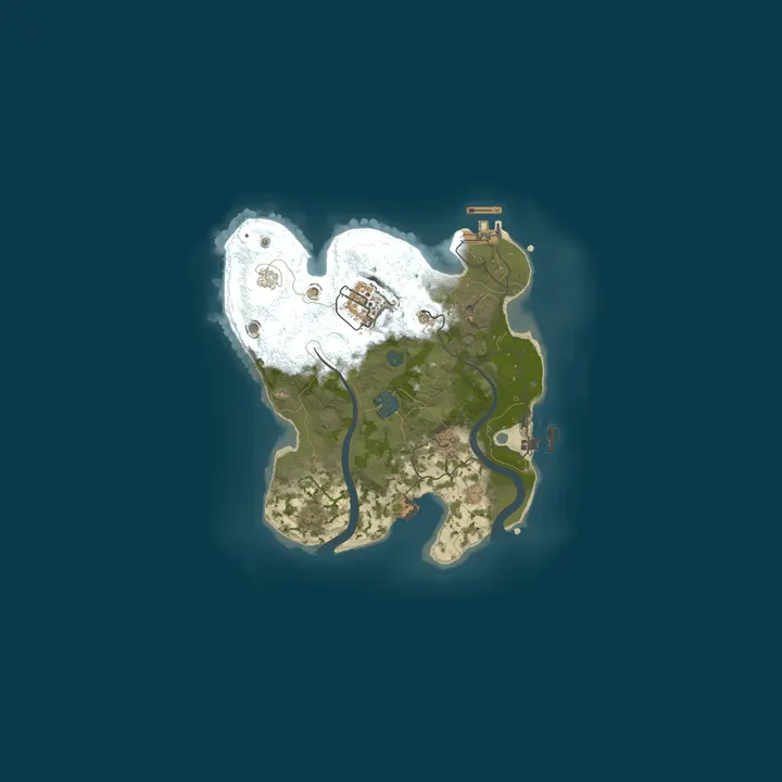 Map of Мирный остров PVE - Закрытый тест