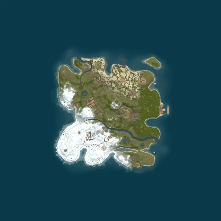 Map of A PLAYERTICK Rust Server