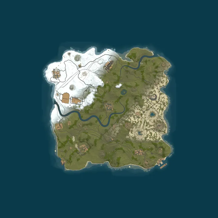 Map of GRUB.ARMY EU 2X SOLO/DUO/TRIO | Raidable Bases | Shared BPs
