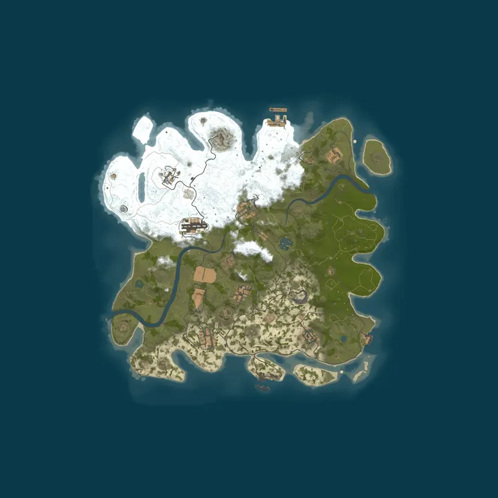 Map of A Shockbyte Rust Server