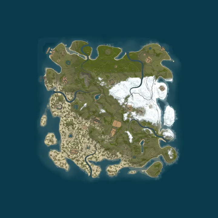 Map of A Shockbyte Rust Server