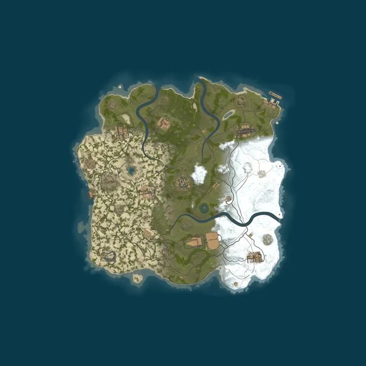 Map of WEREWOLF GAMING.CO 3x SOLO ONLY|No Clans/Teams|Loot x3|WIPED