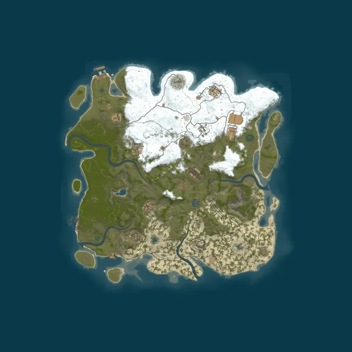 Map of #4 WIN-RUST | PVE x2 | ZOMBIE RAIDERS | DOOMSDAY | RAIDBASES