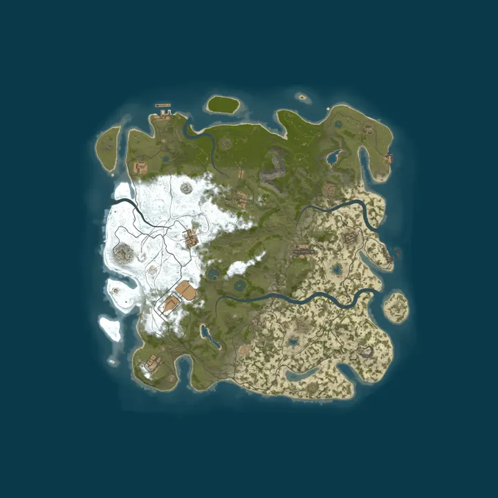 Map of ! Volten Gaming Vanilla Solo East!