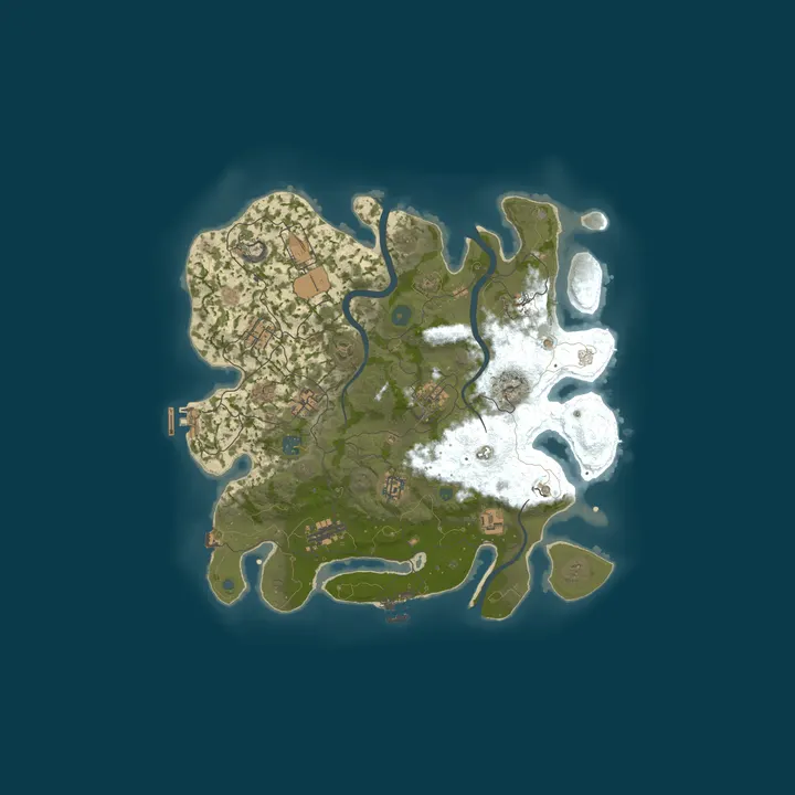Map of [EU] Rust & Chill / 3x / Solo Only / weekly wipes / wiped 09/10