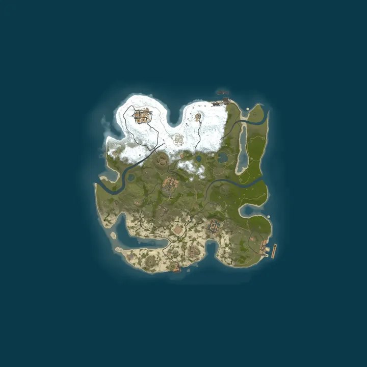 Map of HOSTILE RUST | №2 | PVP ARENA | 08.10