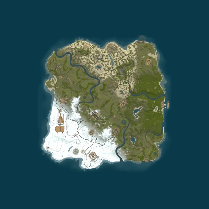 Map of A Shockbyte Rust Server