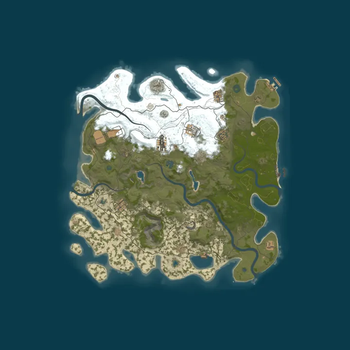 Map of [AU] RustEZ Survival PvE | No Decay | No Raiding | No Killing