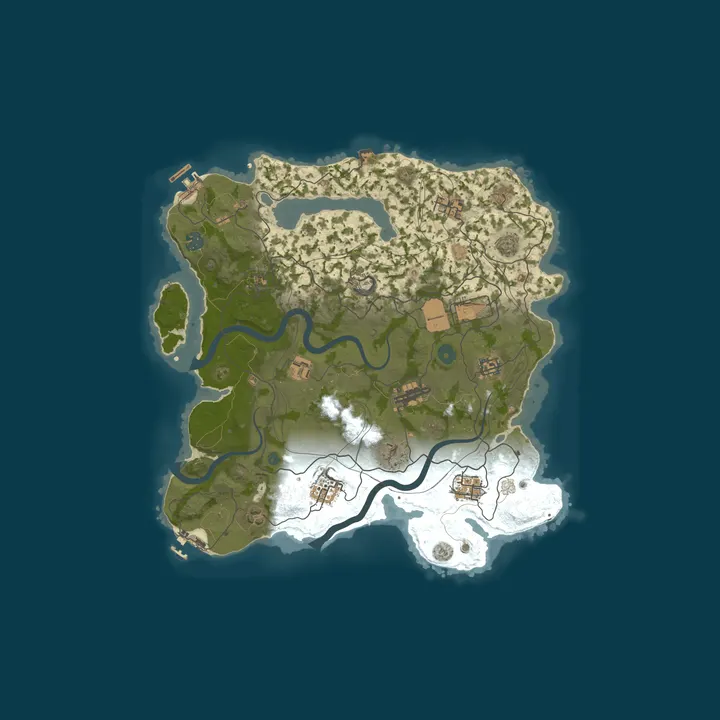 Map of XRUST.CO EU 10x Monthly Solo Only - Skins - Pvp - ORP