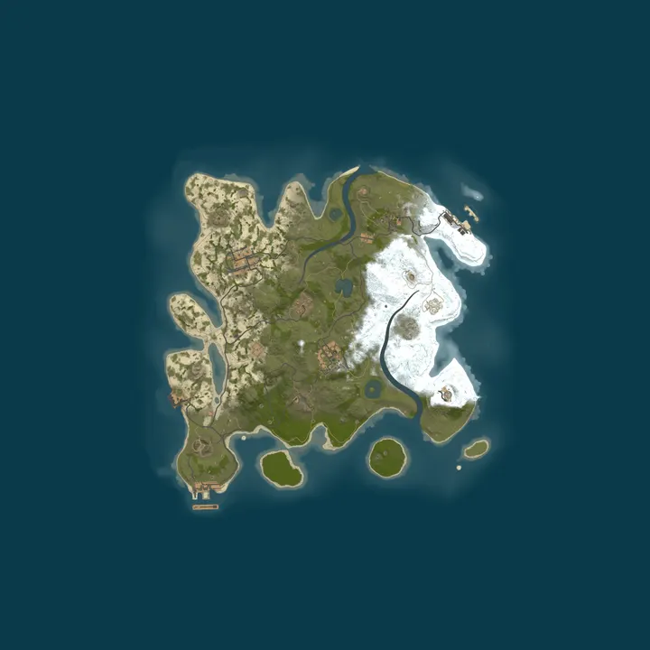 Map of A Shockbyte Rust Server