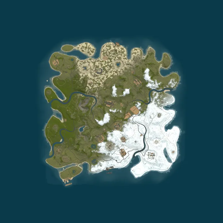 Map of [HZN.GG] - NO KOS|RAIDABLE BASES|NO DECAY