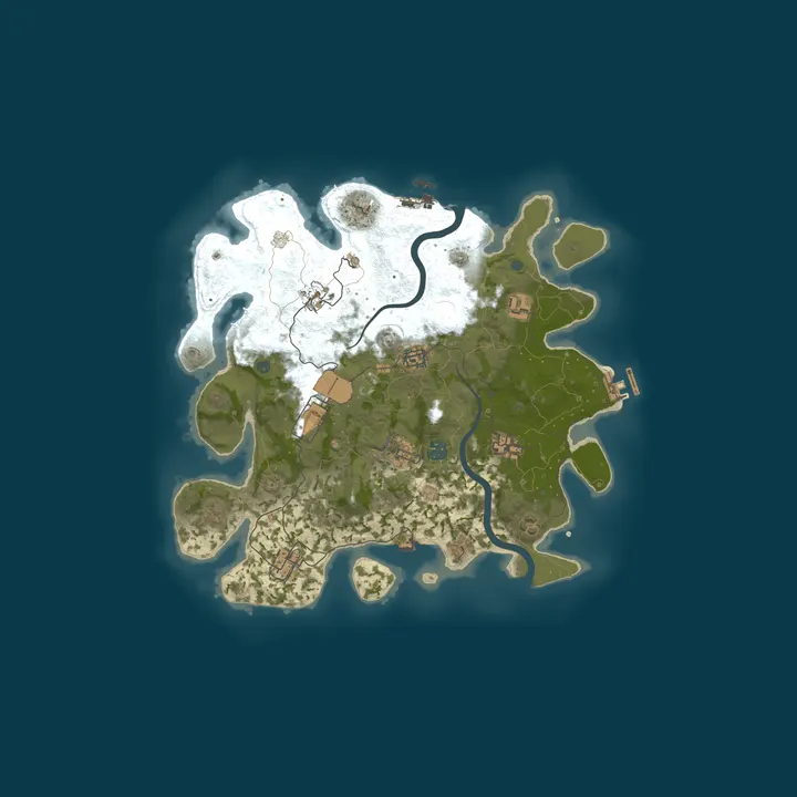 Map of [EU] WhiteSummer 5x | Max 8 | Raidable Bases | Loot+ | Kits