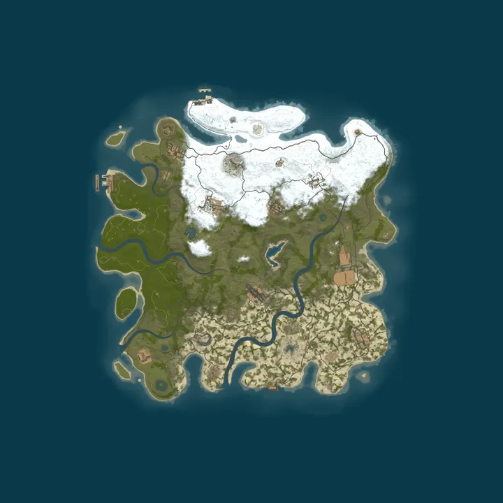 Map of Pine Hosting - Rust Server