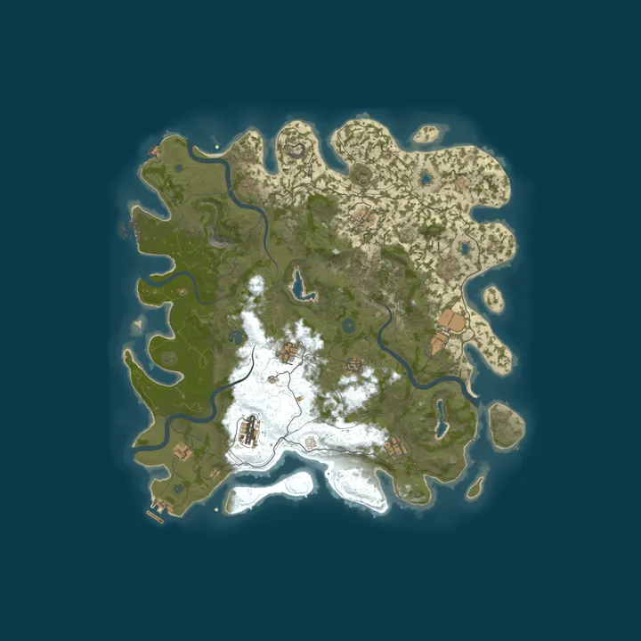 Map of RustPlay Building And Base Defense Testing Server