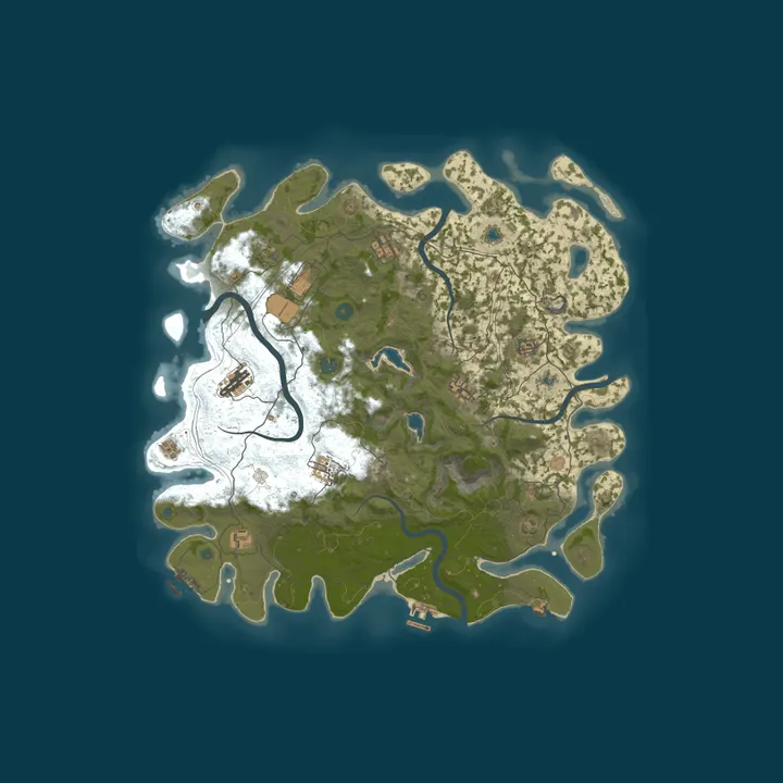 Map of Krusty Rusty | 2x Gather | 4x Stacks | Solo-Duo-Trio-Quad | Mon