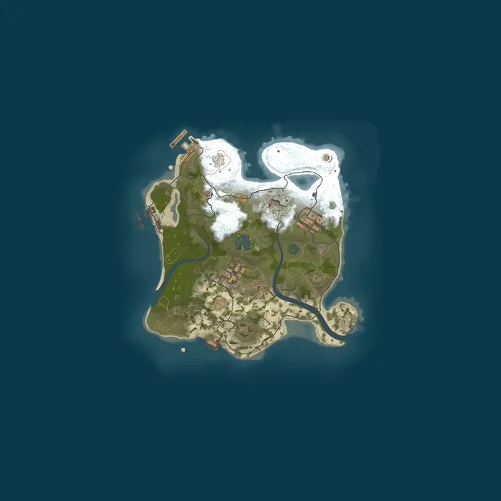 Map of RUST ПЕТРОВИЧ|Х2 Для новичков |Конвой