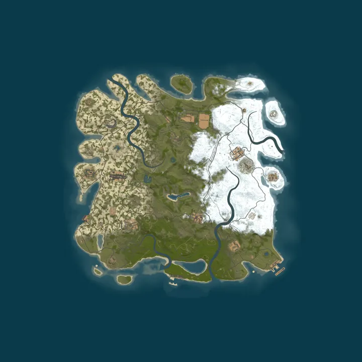 Map of Serveur Rust par Hosterfy