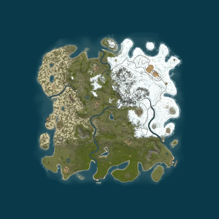 Map of 4Netplayers Rust Server